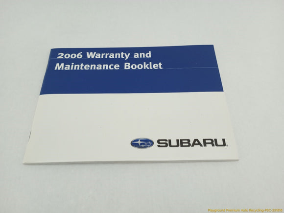Subaru Legacy Owner's Manual