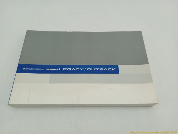 Subaru Legacy Owner's Manual