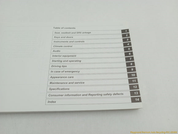 Subaru Legacy Owner's Manual