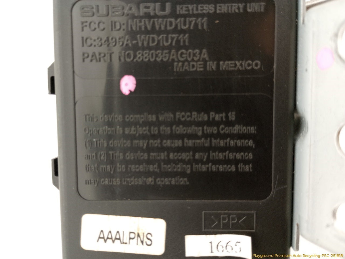 K10 Subaru Module Subaru Legacy Keyless Entry Control Module | Playground PAR
