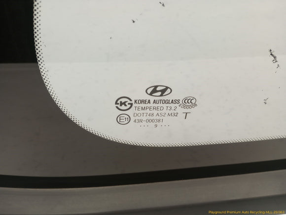 Hyundai Genesis Driver Left Rear Quarter Vent Glass