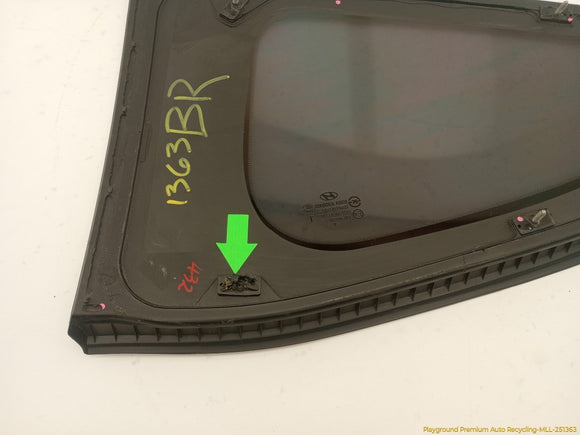 Hyundai Genesis Passenger Right Rear Quarter Vent Glass