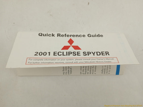 Mitsubishi Eclipse Owner's Manual