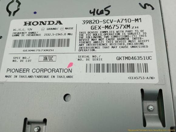 Honda Element Satellite Radio Receiver Control Module