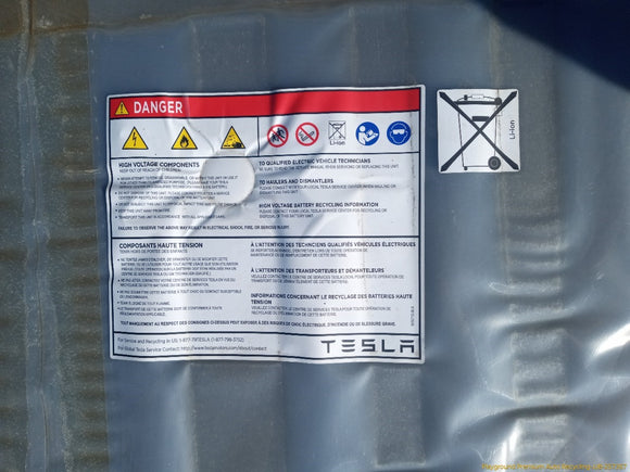 Tesla Model S Lithium Ion Battery Pack Assembly