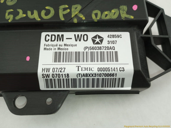 Dodge Charger Passenger Right Front Door Window Module