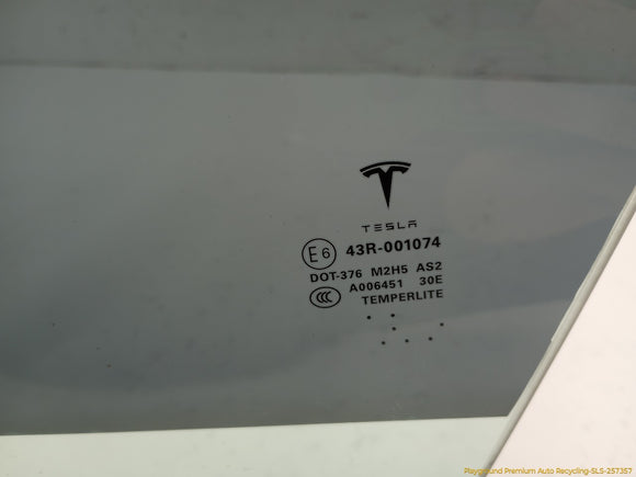 Tesla Model S Driver Left Front Window Glass