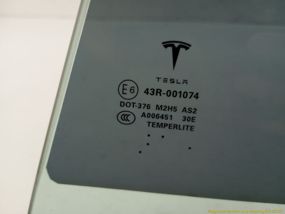 Tesla Model S Driver Left Rear Window Glass