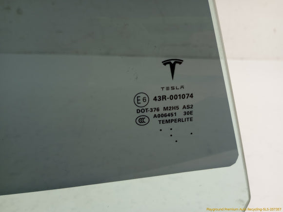 Tesla Model S Passenger Right Rear Window Glass