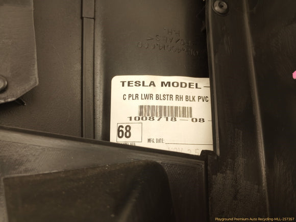 Tesla Model S Passenger Right Rear Lower C Pillar Trim