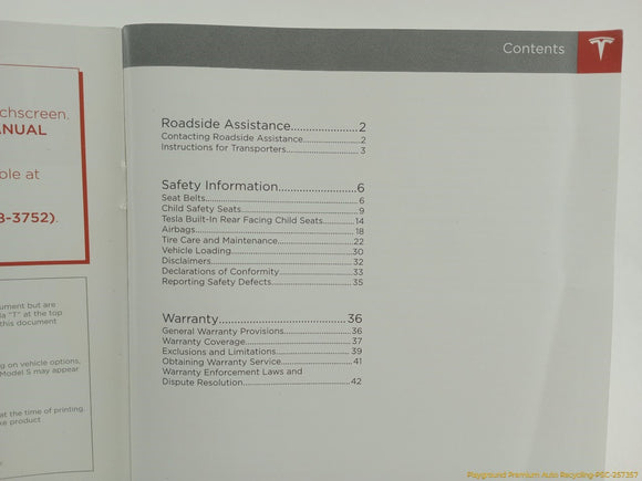 Tesla Model S Quick Guide Manual