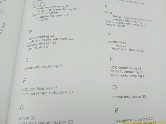 Tesla Model S Quick Guide Manual