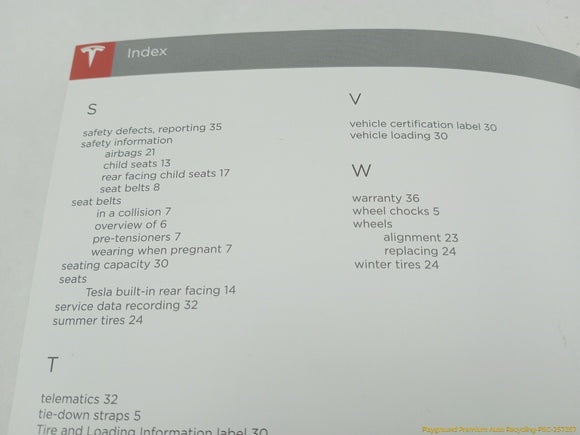 Tesla Model S Quick Guide Manual