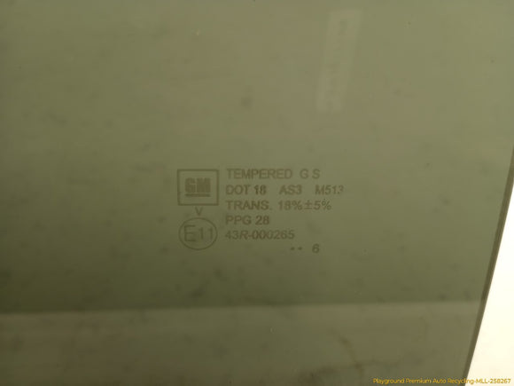 Hummer H3 Passenger Right Rear Door Window Glass