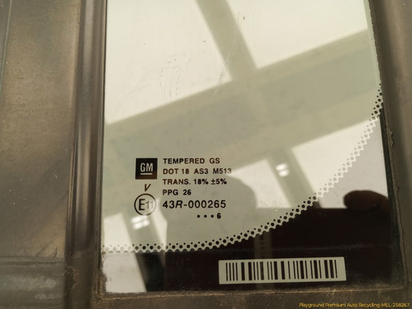 Hummer H3 Driver Left Rear Door Vent Glass