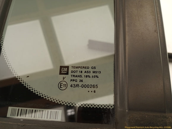 Hummer H3 Passenger Right Rear Door Vent Glass