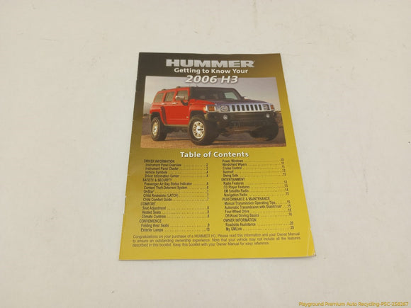 Hummer H3 Owner's Manual