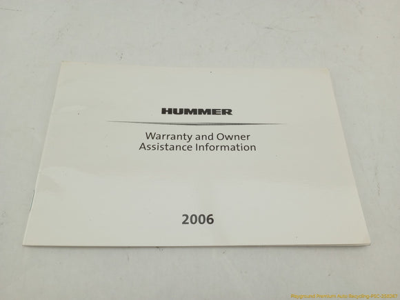 Hummer H3 Owner's Manual
