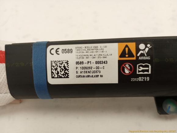 Tesla Model S Passenger Right Side Curtain Airbag