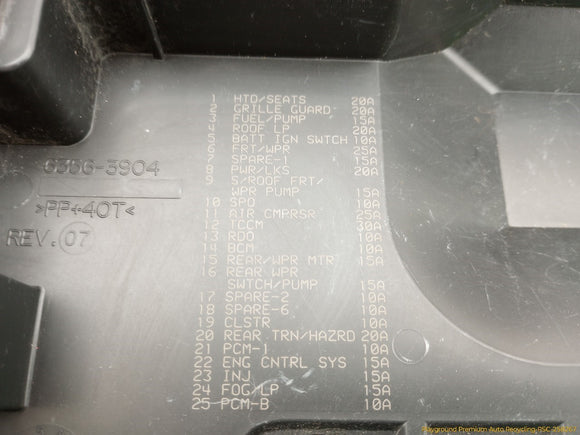 Hummer H3 Engine Fuse Box