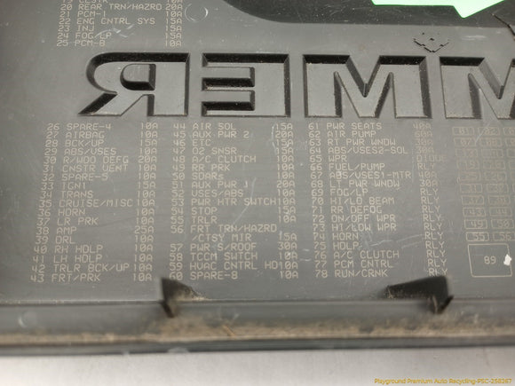 Hummer H3 Engine Fuse Box