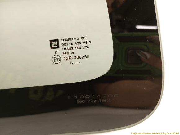 Hummer H3 Driver Left Rear Quarter Glass