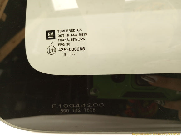 Hummer H3 Passenger Right Rear Quarter Glass