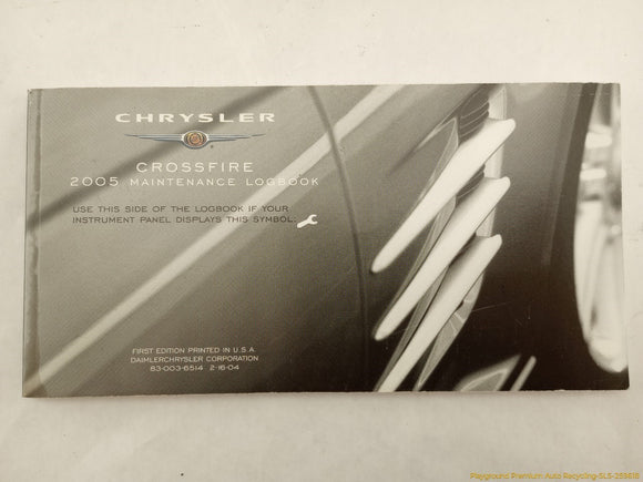 Chrysler Crossfire Owner's Manual