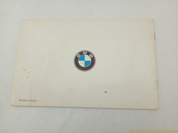 BMW 735i Owner's Manual