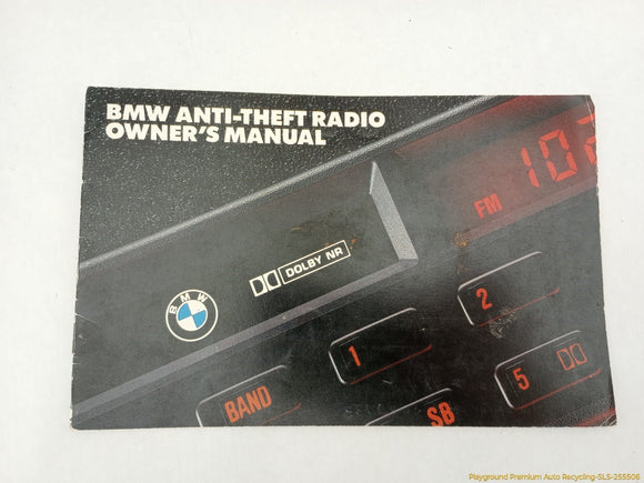 BMW 735i Owner's Manual
