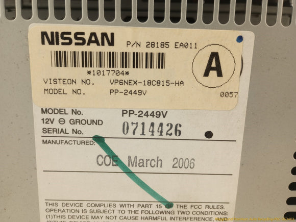 Nissan Xterra Radio Audio CD Player