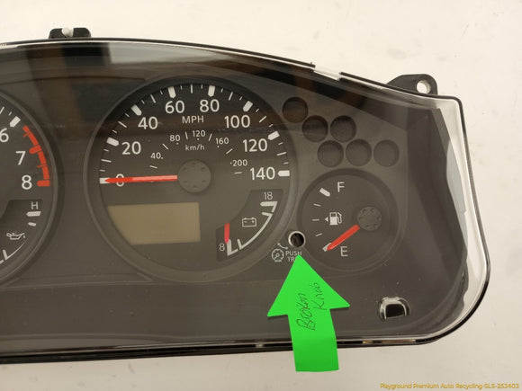 Nissan Xterra Instrument Cluster Speedometer