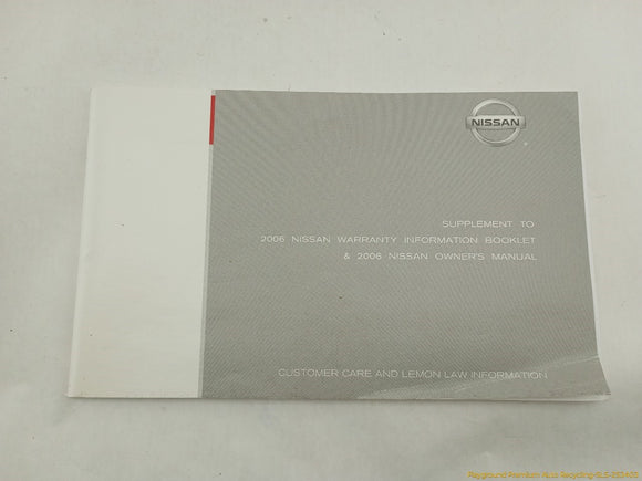Nissan Xterra Owner's Manual