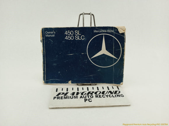Mercedes 450SL Owner's Manual
