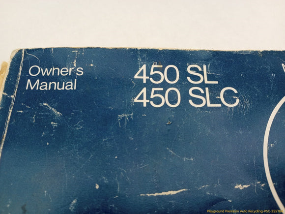 Mercedes 450SL Owner's Manual