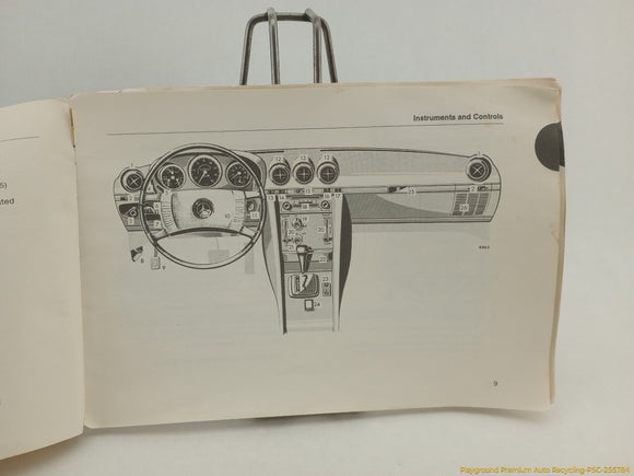 Mercedes 450SL Owner's Manual