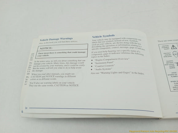 Cadillac Eldorado Owner's Manual