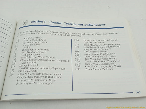 Cadillac Eldorado Owner's Manual