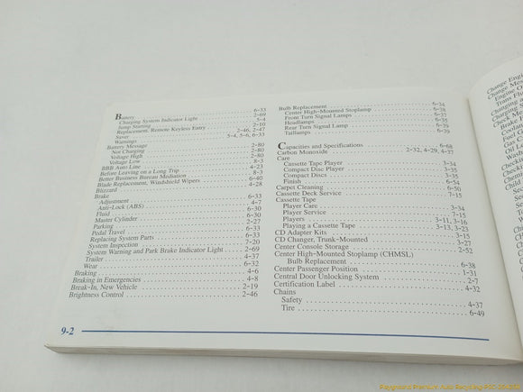 Cadillac Eldorado Owner's Manual
