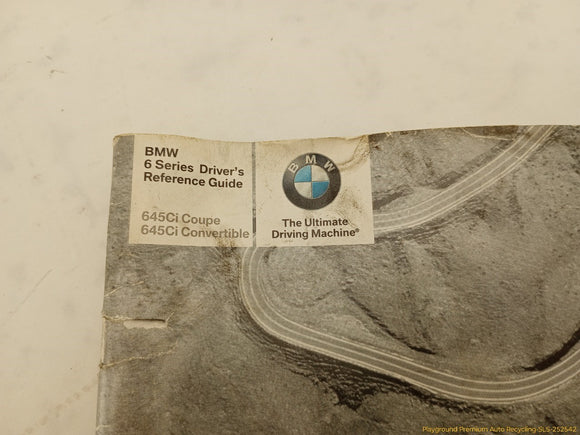 BMW 645CI Owner's Manual
