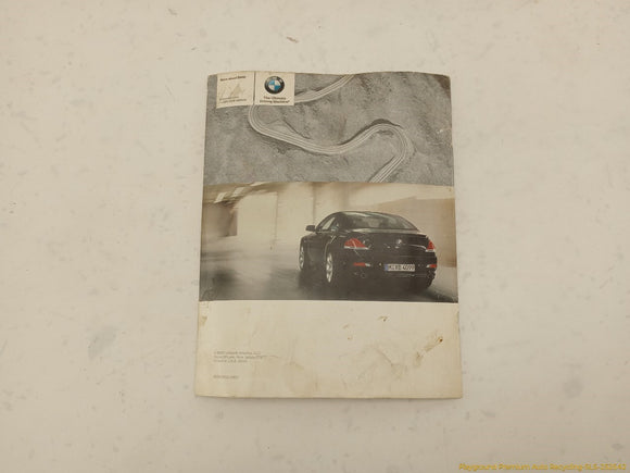 BMW 645CI Owner's Manual