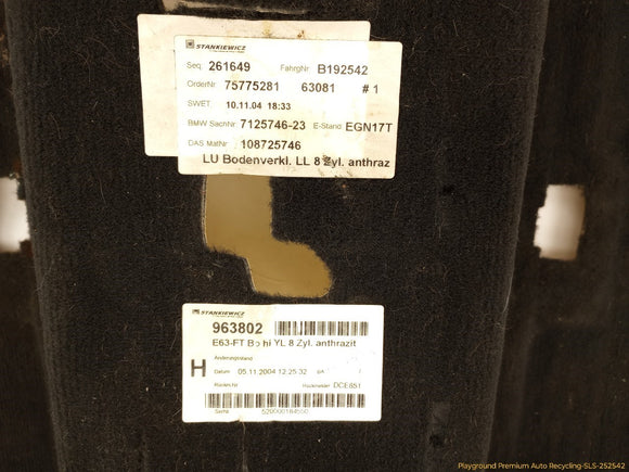 BMW 645CI Rear Carpet