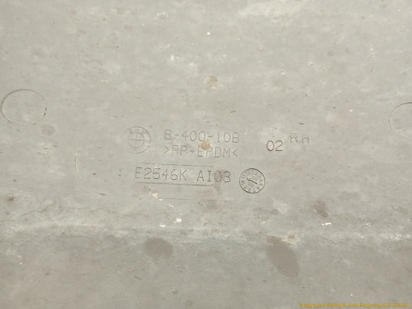 BMW Z3 Passenger Right Rear Inner Fender Liner