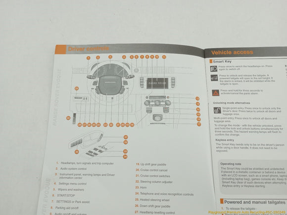 Land Rover Evoque Owner's Manual