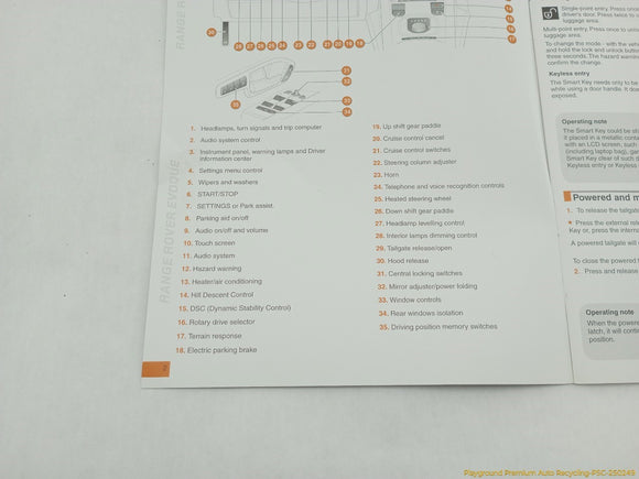 Land Rover Evoque Owner's Manual