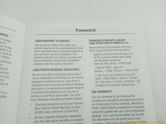 Land Rover Evoque Owner's Manual