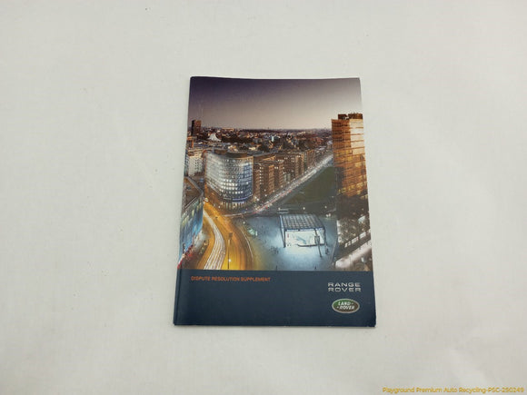 Land Rover Evoque Owner's Manual
