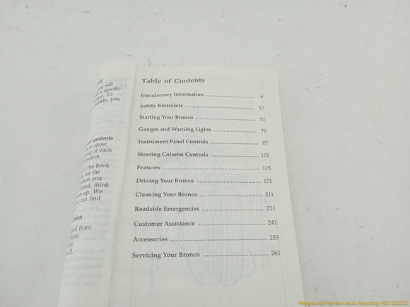 Ford Bronco Owner's Manual