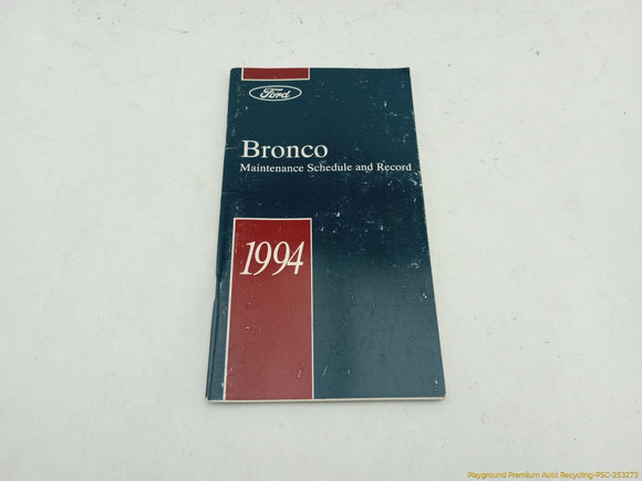 Ford Bronco Owner's Manual