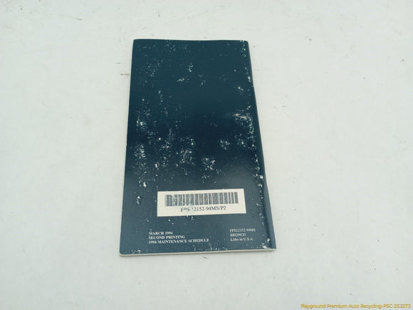 Ford Bronco Owner's Manual
